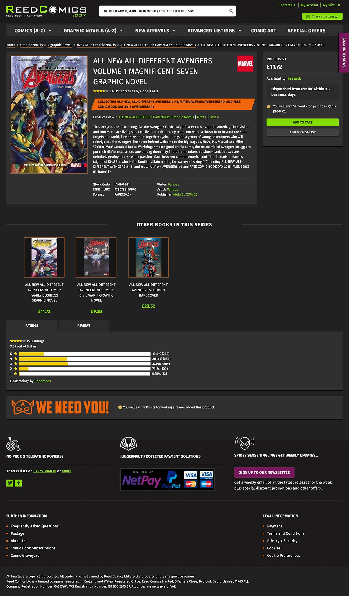 Portfolio Reed Comics Magento Free Thinking Design