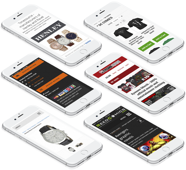 Layout of Various Mobile Mockups